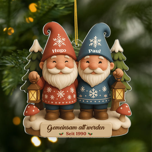 6151OGE1 3d druck effekt gemeinsam alt werden seit acryl weihnachtsschmuck_ personalisiert fur queere menschen schwule paare 6151OKTMG