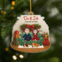 6168OGE1 3d druck effekt du ich und die hunde acryl weihnachtsschmuck personalisiert_ paare 6168O
