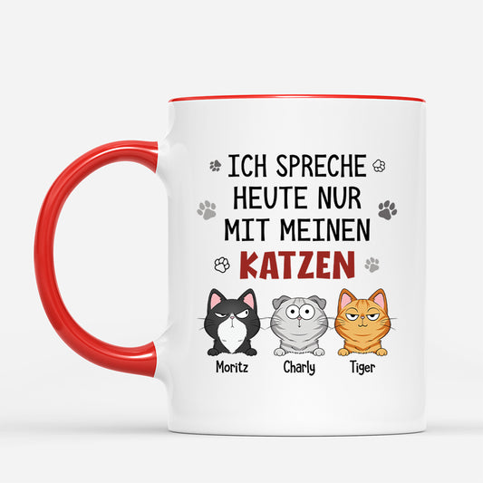 6179MGE2 heute rede ich nur mit meinen katzen katzen tasse personalisiert_ 6179M3QMD