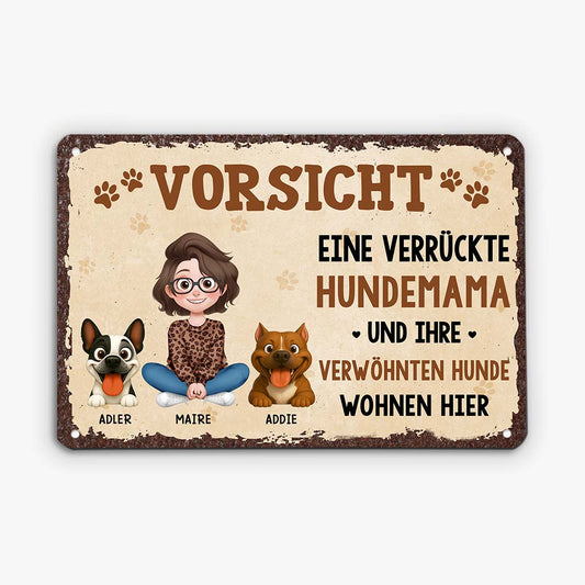 6182EGE1 warnung von hunden bewachtes gebiet turschild hund personalisiert_ 6182E3HAC
