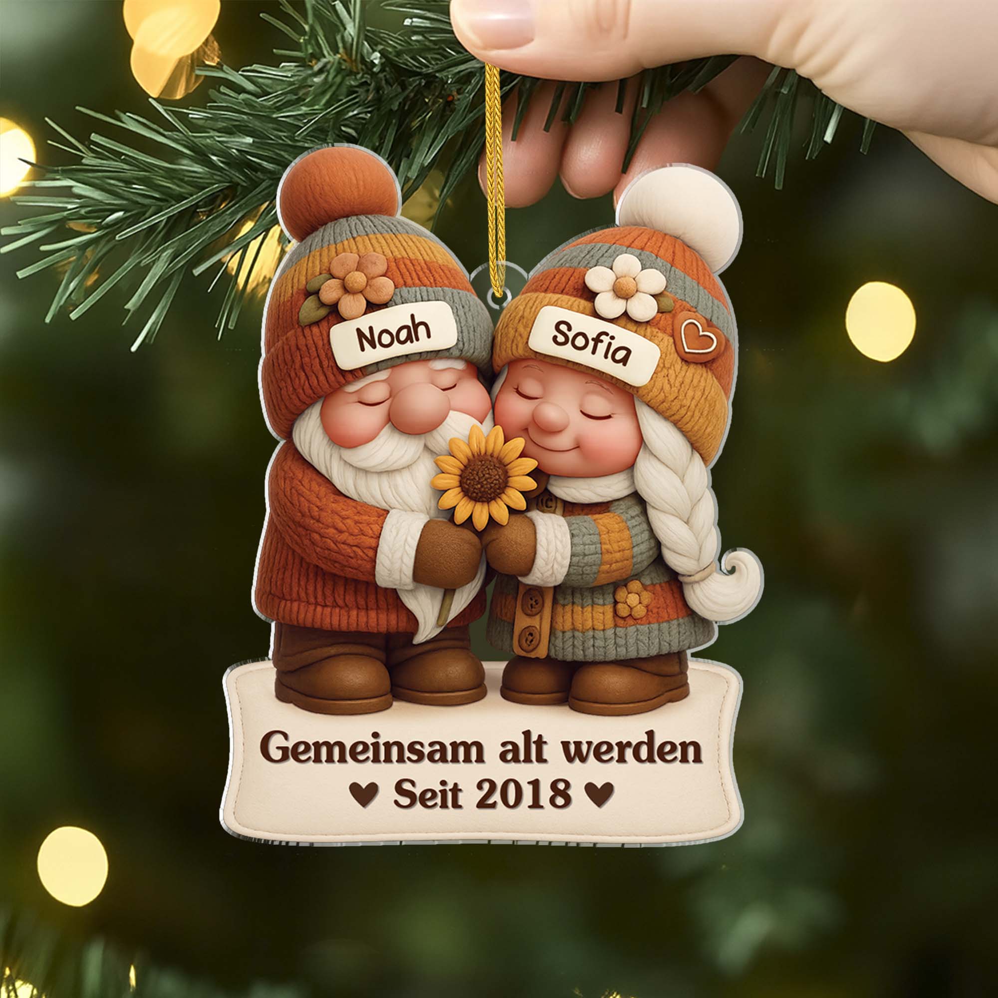 6200OGE2 3d druck effekt gemeinsam alt werden acryl weihnachtsschmuck personalisiert paar braun 6200O8LTG