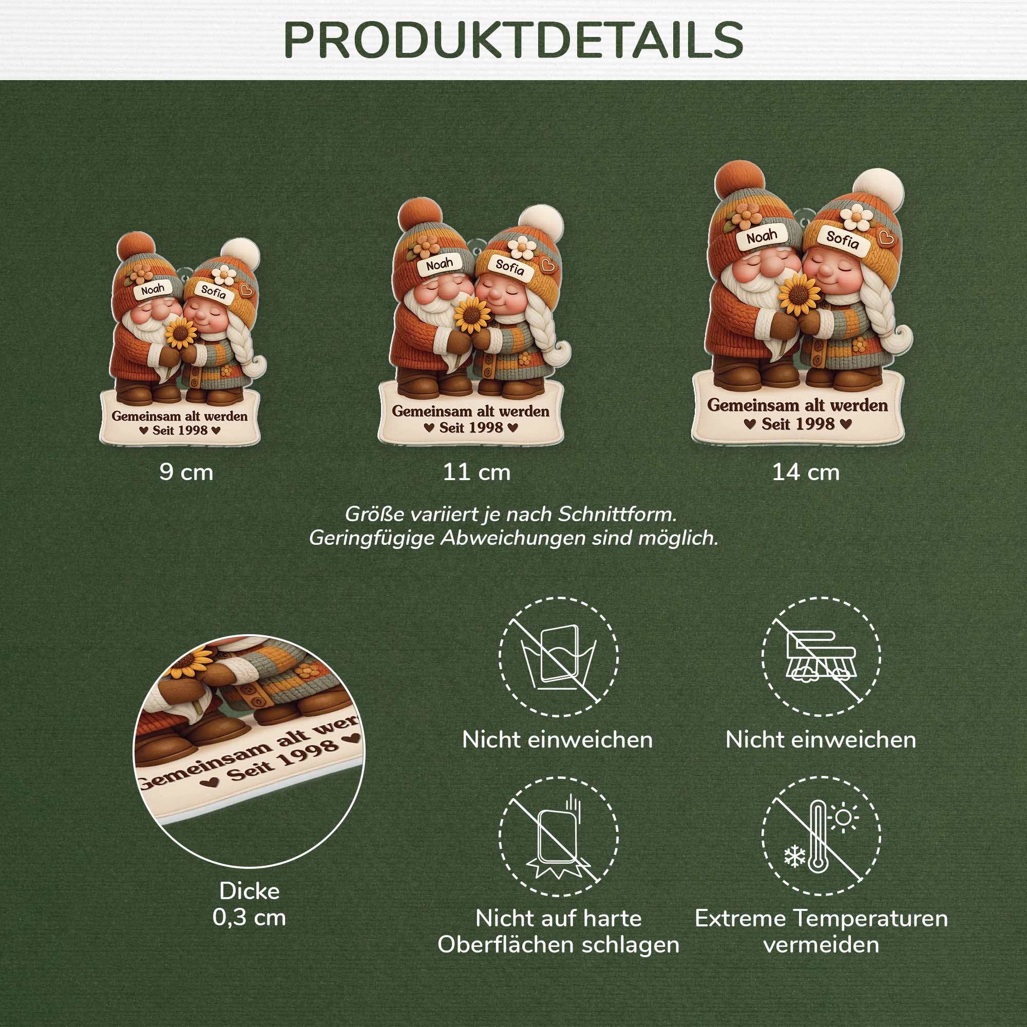 6200OGE3 3d druck effekt gemeinsam alt werden acryl weihnachtsschmuck personalisiert paar braun 6200O8LTG