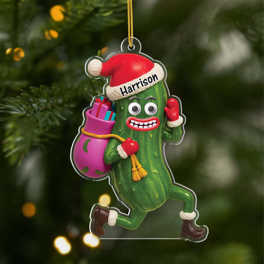 6219OGE1 3d druck effekt gewurzgurken mit emotionen acryl weihnachtsschmuck personalisiert frauen manner 6219O6V5A