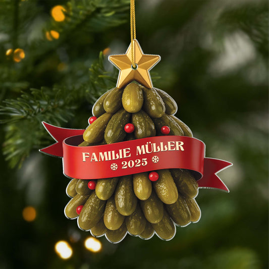 6247OGE1 3d druck effekt gewurzgurken personalisierter christbaumschmuck familie_ acryl 6247OKQTI