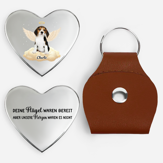 6260AGE1 deine flugel waren bereit mein herz war es nicht personalisierte trauergeschenk  herz pocket hug schlusselanhanger foto hund katze 6260ajsfzc