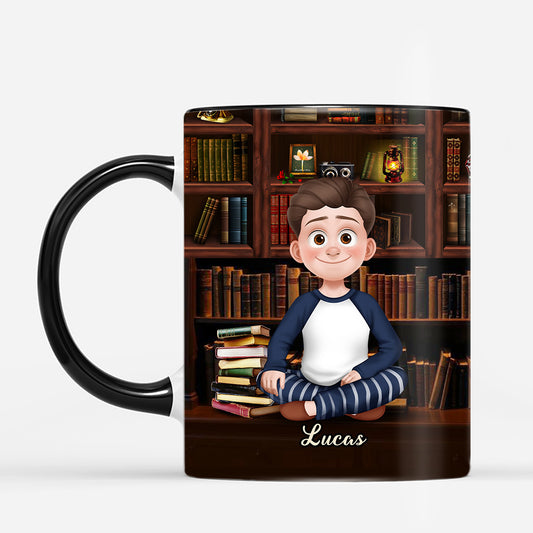6343MGE2 3d druck effekt einfach ein madchen das bucher liebt personalisierte tasse leseratten manner frauen 6343M8TAA