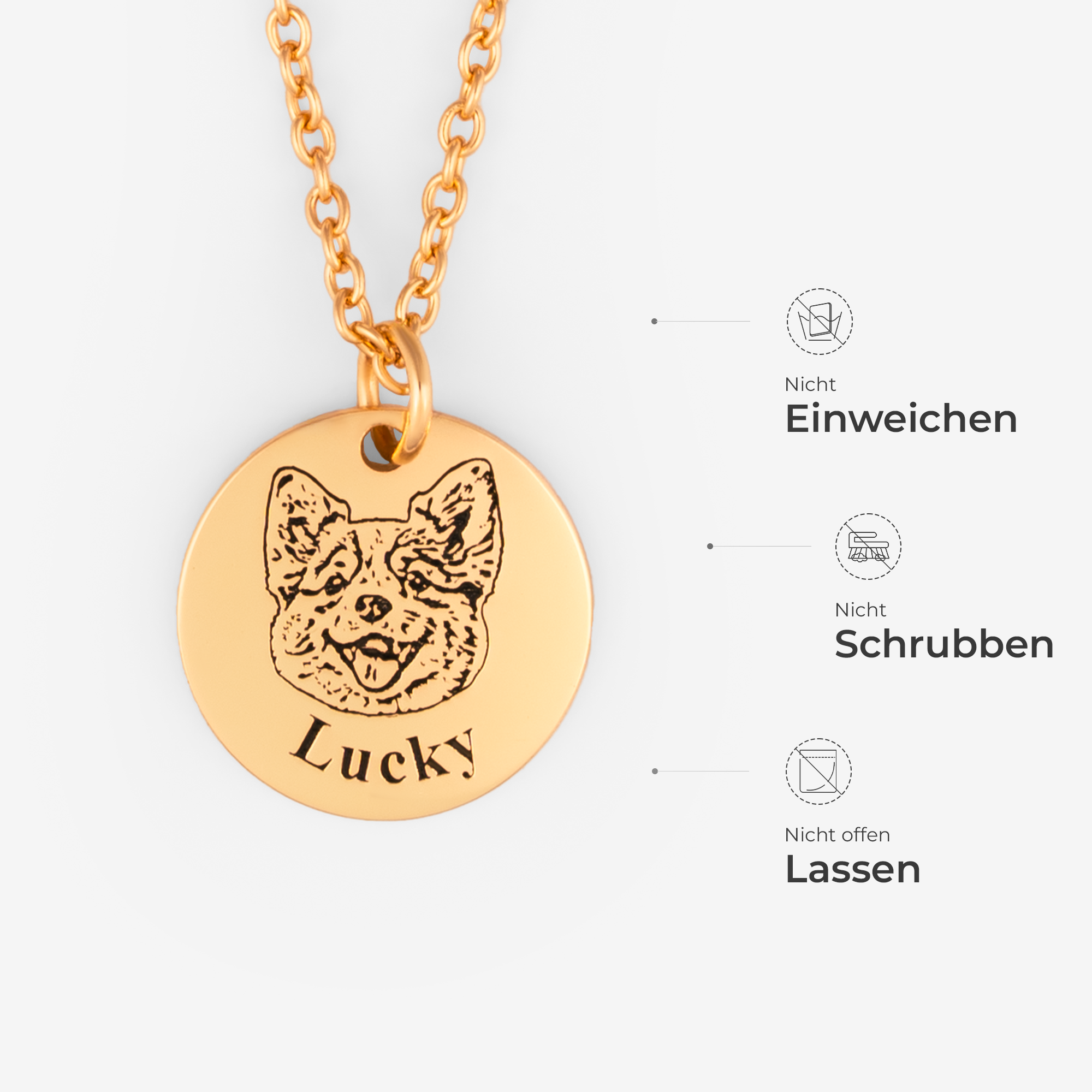 6360JGE4 hund mit foto haustierportrait kette hund personalisiert_ 6360J0B5C