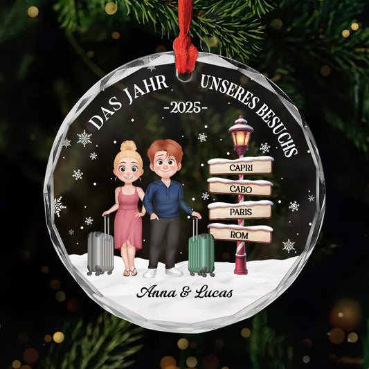 6399OGE1 das jahr unseres besuchs glas weihnachtsschmuck_ personalisiert beste freunde reise 6399OKYQF