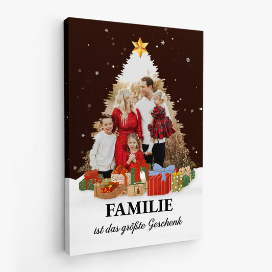 6419CGE2 familie etwas verruckt etwas laut und ganz viel liebe personalisierte leinwand mit foto weihnachten 6419C6HAI