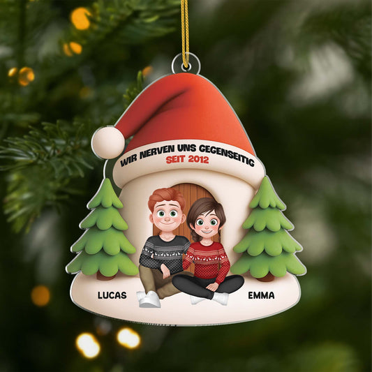 6526OGE1 3d druck effekt wir nerven uns gegenseitig seit acryl weihnachtsschmuck personalisiert paar 6526OKL5G