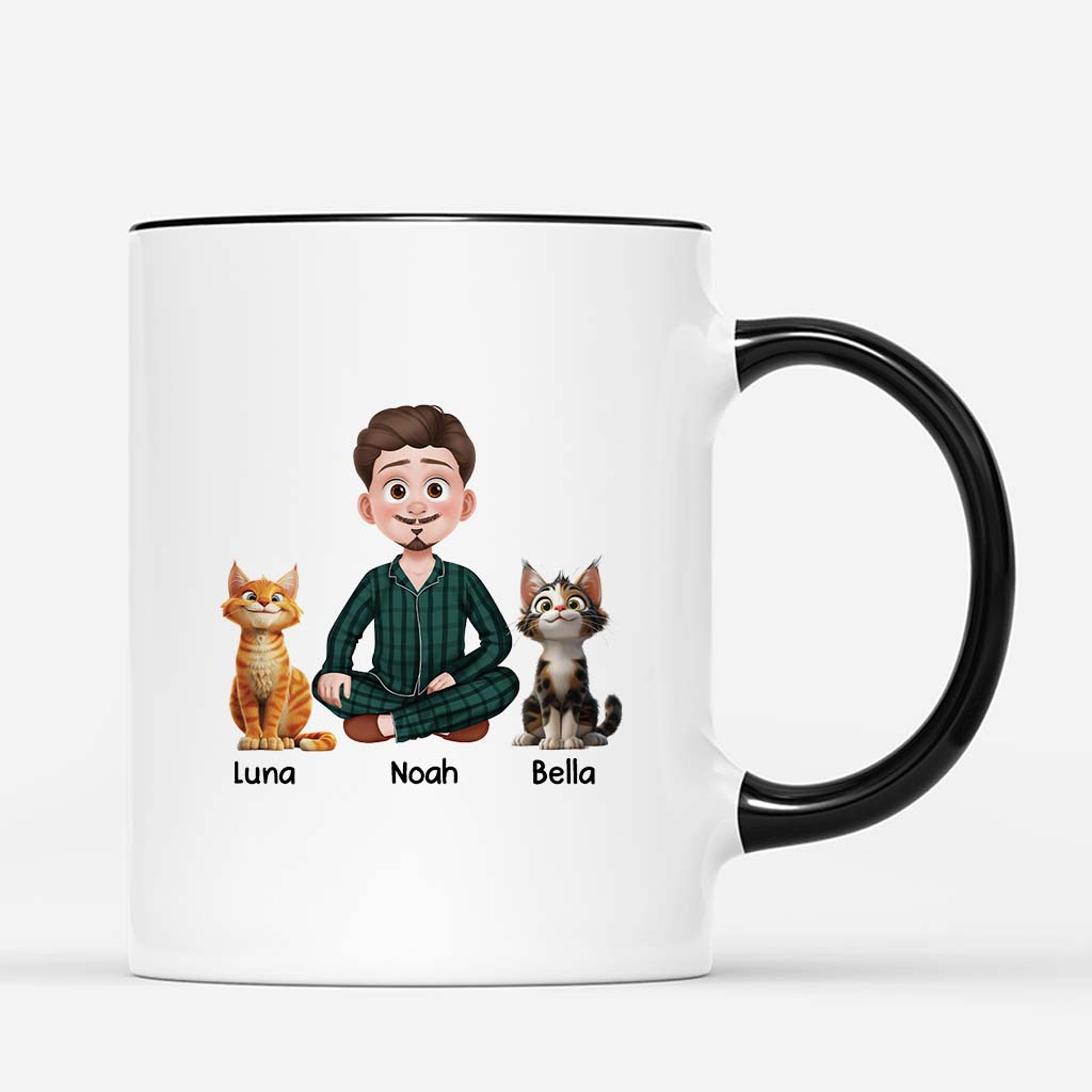 6555MGE3 liebe hat vier pfoten katzen tasse personalisiert_ 6555M6TTD