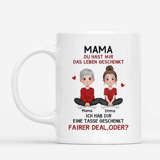 6559MGE1 du hast uns das leben geschenkt lustige mama tasse personalisieren 6559M6PCA