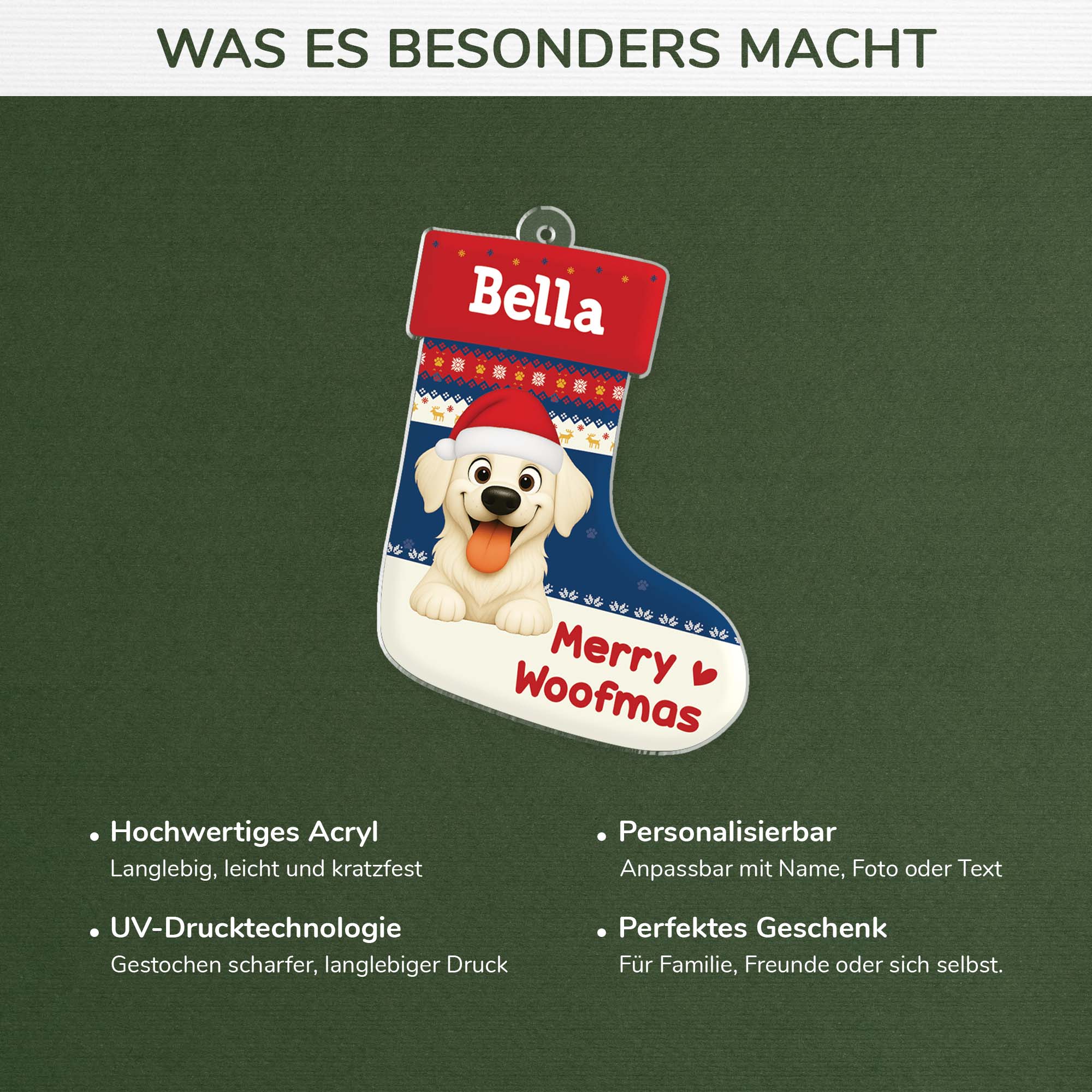 6573OGE4 merry woofmas acryl weihnachtsschmuck_ personalisiert hund 6573OTQAC