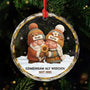 6579OGE1 3d druck effekt gemeinsam alt werden glas weihnachtsschmuck personalisiert paar braun 6579O8L5G