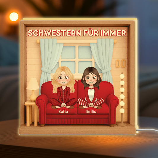 6585LGE2 3d druck effekt besties fur immer personalisiertes geschenk  lightbox beste freundeschwestern 6585lcqaf