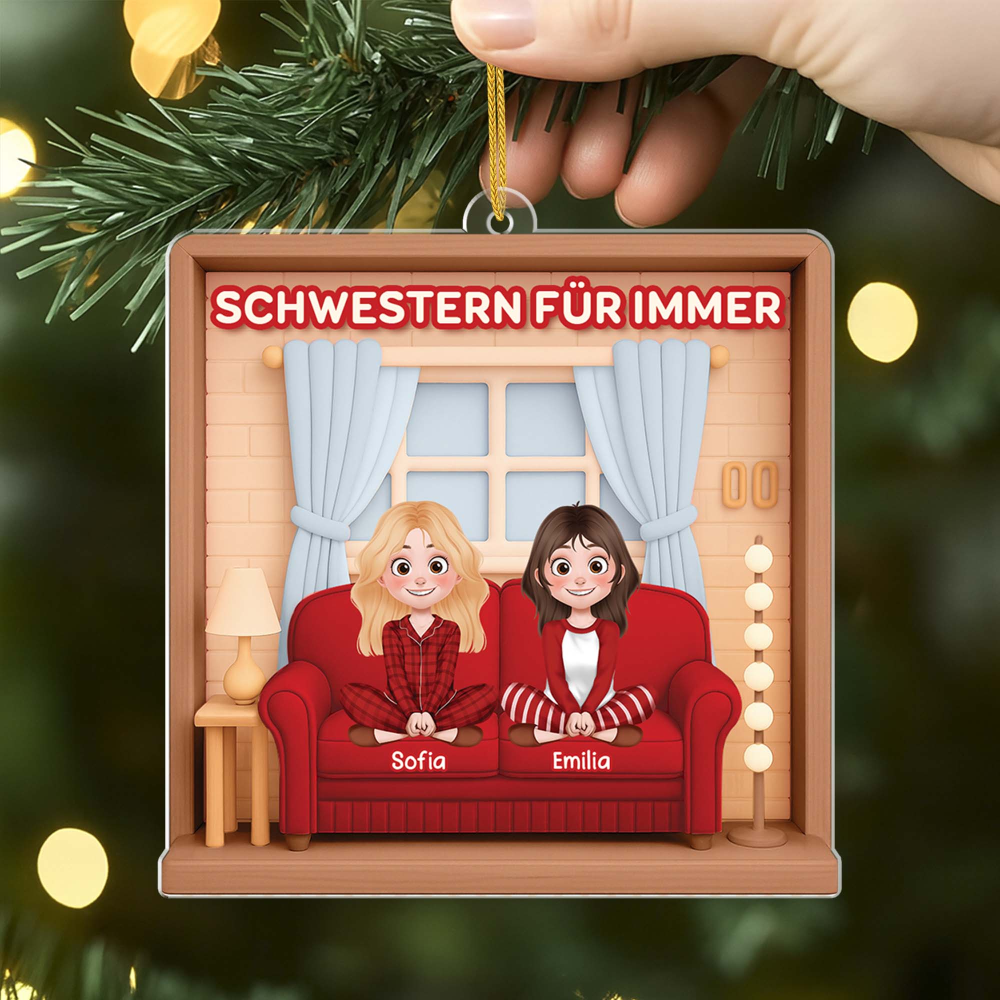 6585OGE2 3d druck effekt bff acryl weihnachtsschmuck_ personalisiert beste freundin 6585OKQAF