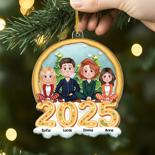 6597OGE2 3d druck effekt familie mit hund und katze acryl weihnachtsschmuck_ personalisiert 6597OTYCI