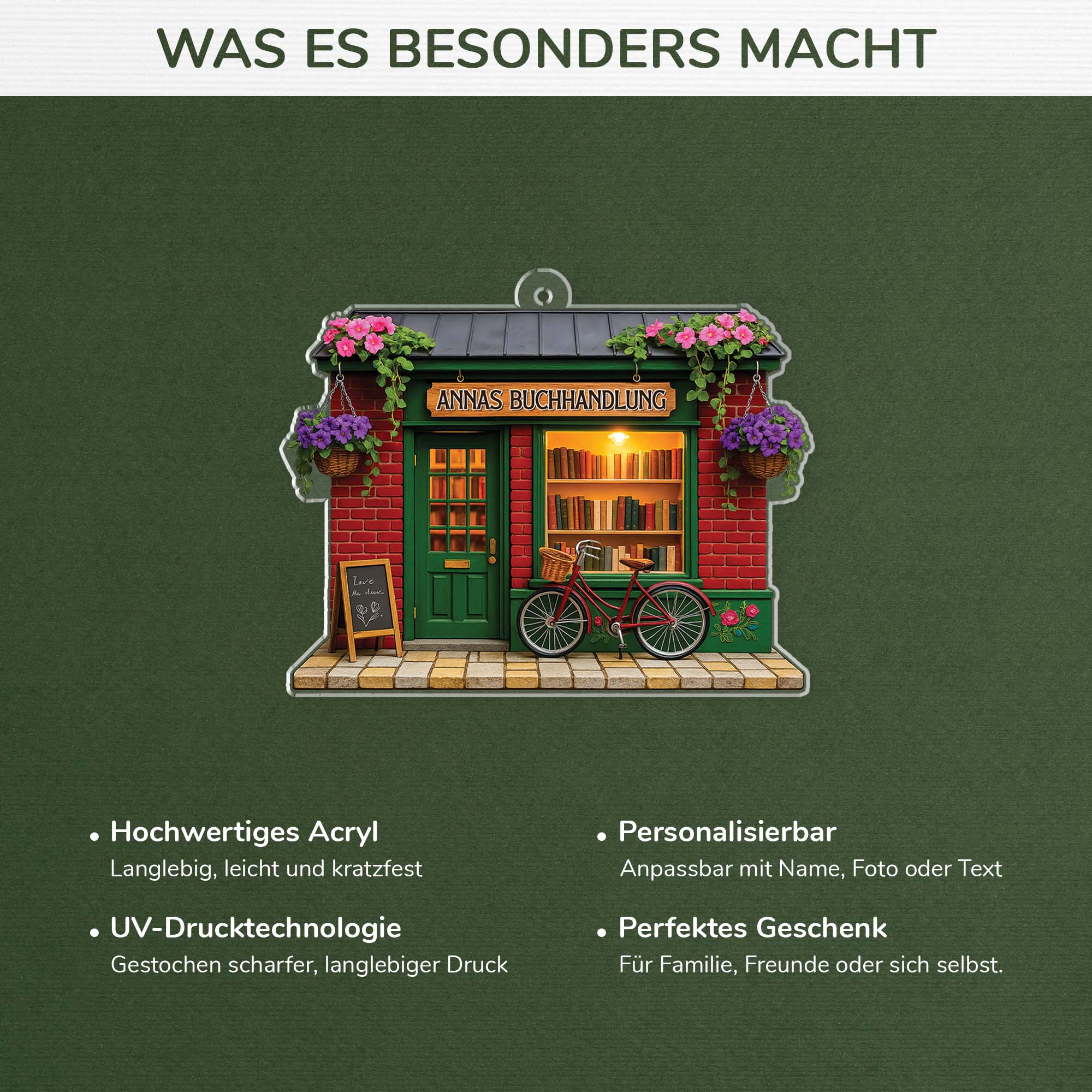6634OGE4 3d druck effekt buchhandlung acryl weihnachtsschmuck personalisiert_ fur leseratten 6634O3T5A