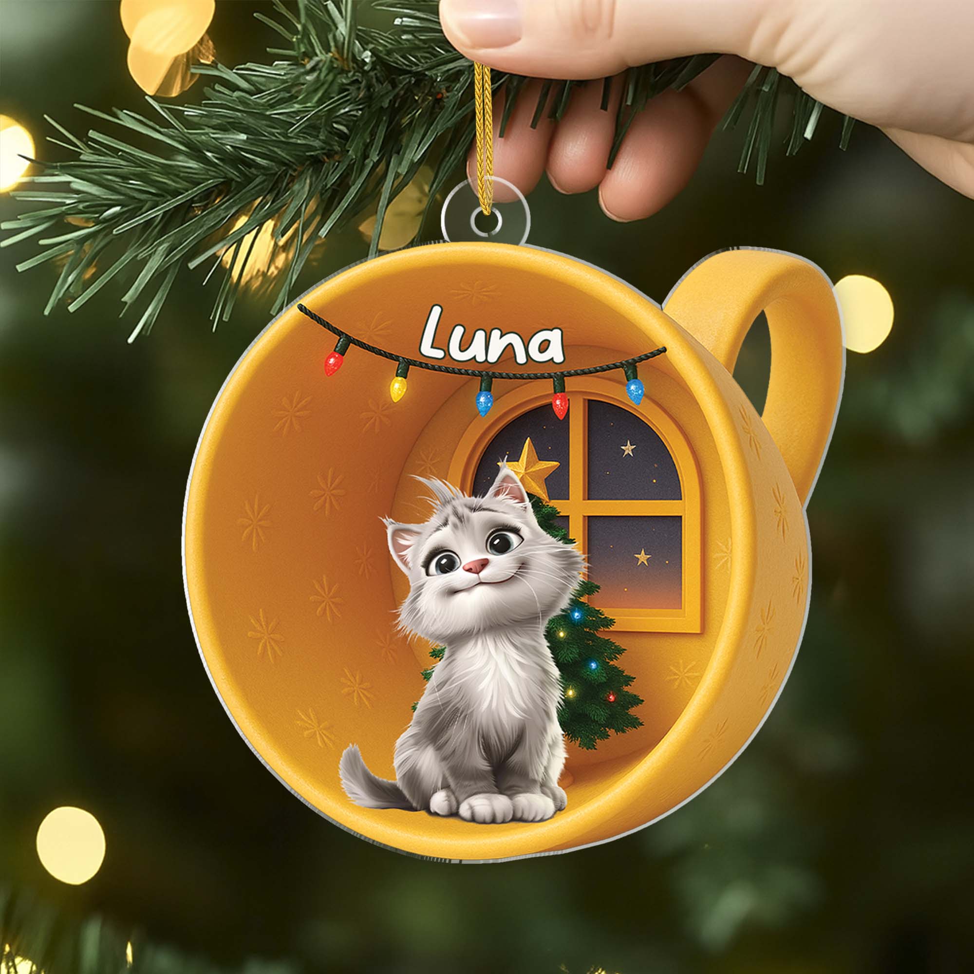 6641OGE2 3d druck effekt schlafende katzen acryl weihnachtsschmuck personalisiert_ 6641O3M5D