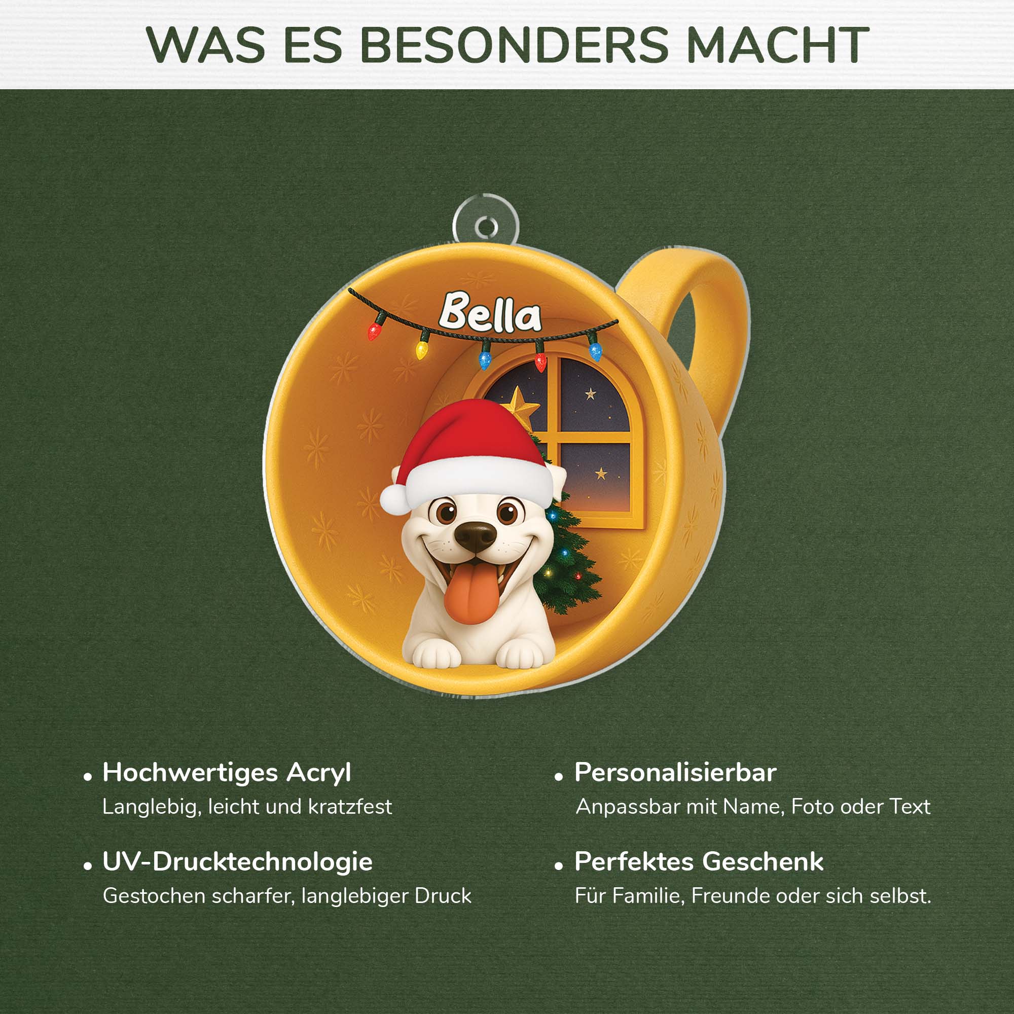 6641OGE4 3d druck effekt schlafende hunde acryl weihnachtsschmuck personalisiert_ 6641O3M5C
