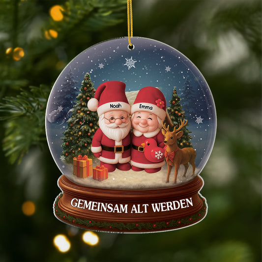 6644OGE1 3d druck effekt gemeinsam alt werden seit acryl weihnachtsschmuck personalisiert paar schneekugeln 6644OTZ5G