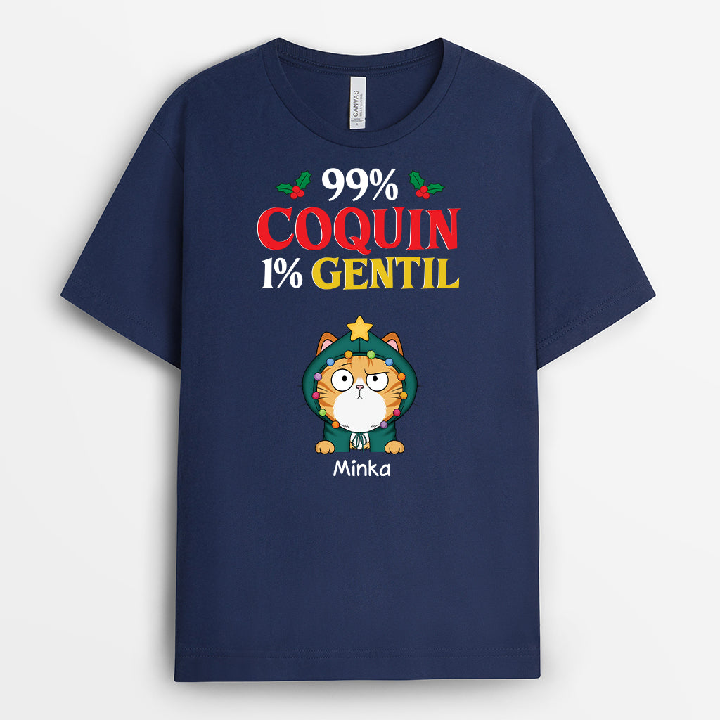 6651AGE2 99 _ frech 1 _ brav weihnachts katzen t shirt personalisiert 6651AKXMD