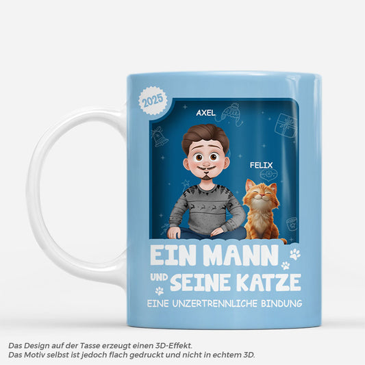6669MGE1 3d druck effekt ein mann und seine katze personalisierte weihnachtstasse_ 6669MKQ5D_96fcda69 75ac 4fa3 acde 28badf4f4b69