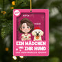 6669OGE1 3d druck effekt ein madchen und ihr hund acryl weihnachtsschmuck personalisiert 6669OKZAC