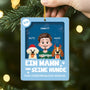 6669OGE2 3d druck effekt ein madchen und ihr hund acryl weihnachtsschmuck personalisiert 6669OKZAC