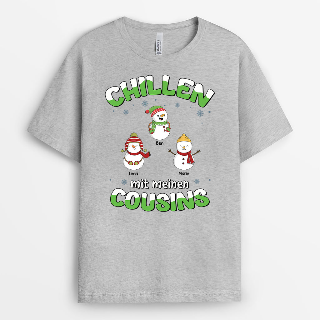 6670AGE2 chillen mit meinen cousins personalisiertes weihnachts shirt_ 6670ATKNE