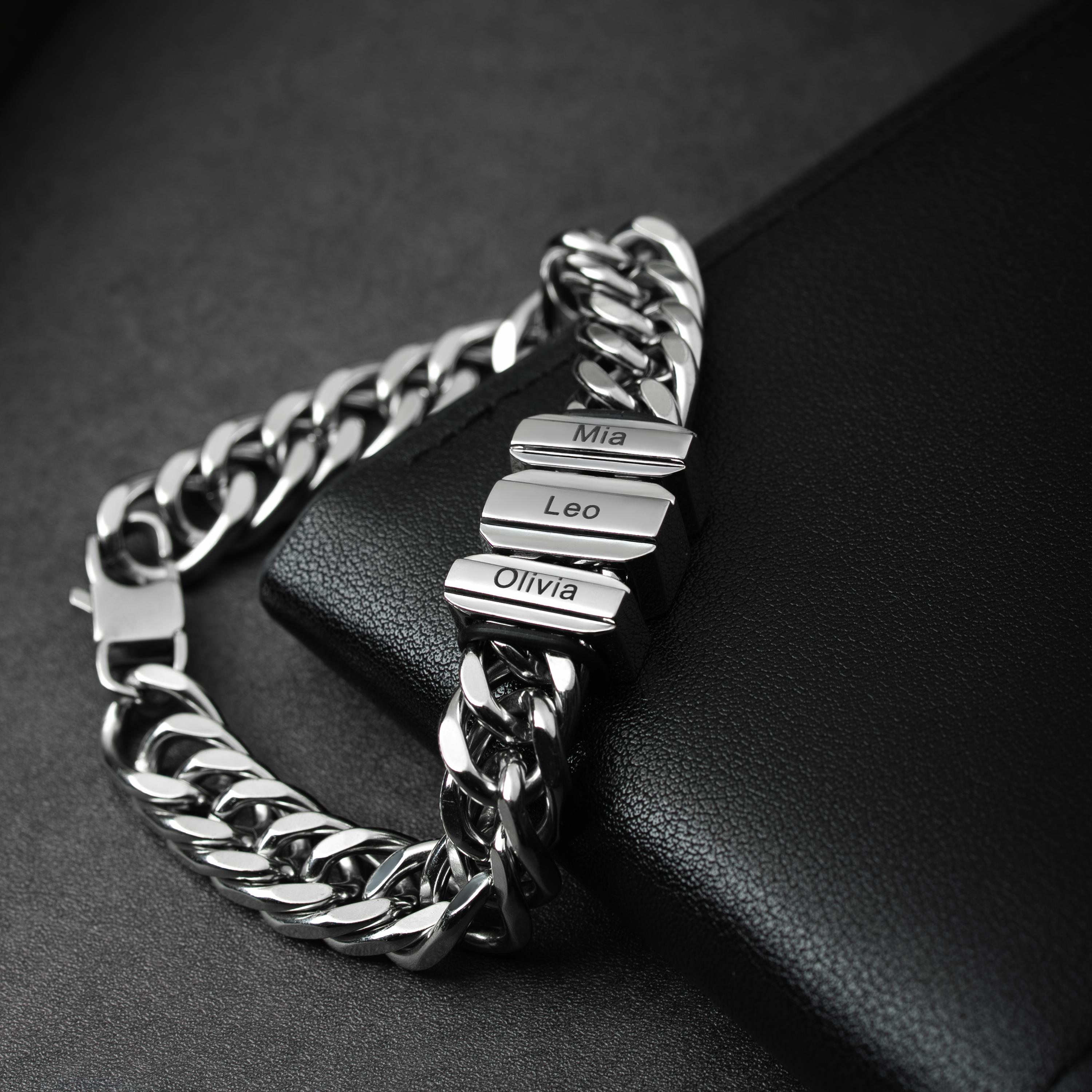 6675JGE2 gliederkettenarmband rechteckige namensschilder personalisierte armbander fur manner_ 6675J0T5B