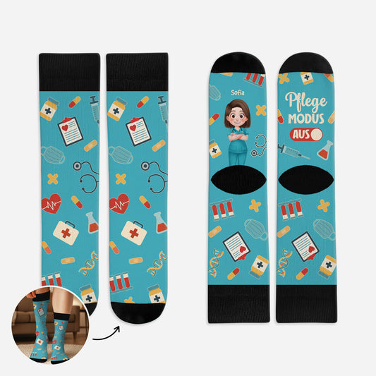 6694JGE1 modus aus socken personalisiert_ arztin arzt pflege 6694JTLMN_1