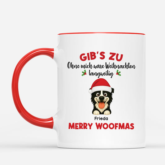 6721MGE2 ohne hund ist das leben langweilig weihnachts tasse mit hunden personalisierte_ 6721MKP5C