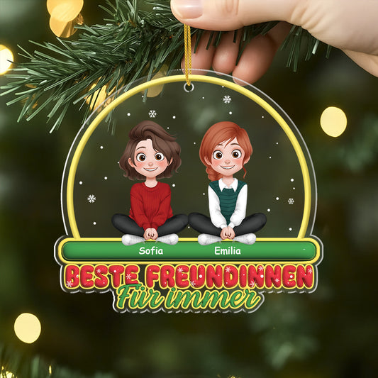 6729OGE1 3d druck effekt geschwister fur immer acryl weihnachtsschmuck personalisiert schwester bruder 6729O8LAE_2