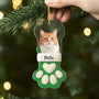 6731OGE2 katze pfote acryl weihnachtsschmuck personalisiert foto 6731OTZAD
