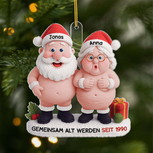 6747OGE1 3d druck effekt gemeinsam alt werden seit lustiger acryl weihnachtsschmuck personalisiert paar wolle 6747O6Z5G