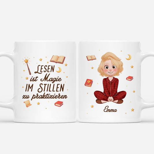 6764MGE1 lesen ist magie im stillen zu praktizieren personalisierte tasse fur leseratten 6764M8QNA