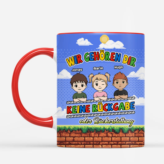 6767MGE2 wir gehoren dir keine ruckgabe keine ruckerstattung lustige mama papa tasse personalisieren pixel 6767MTTMB