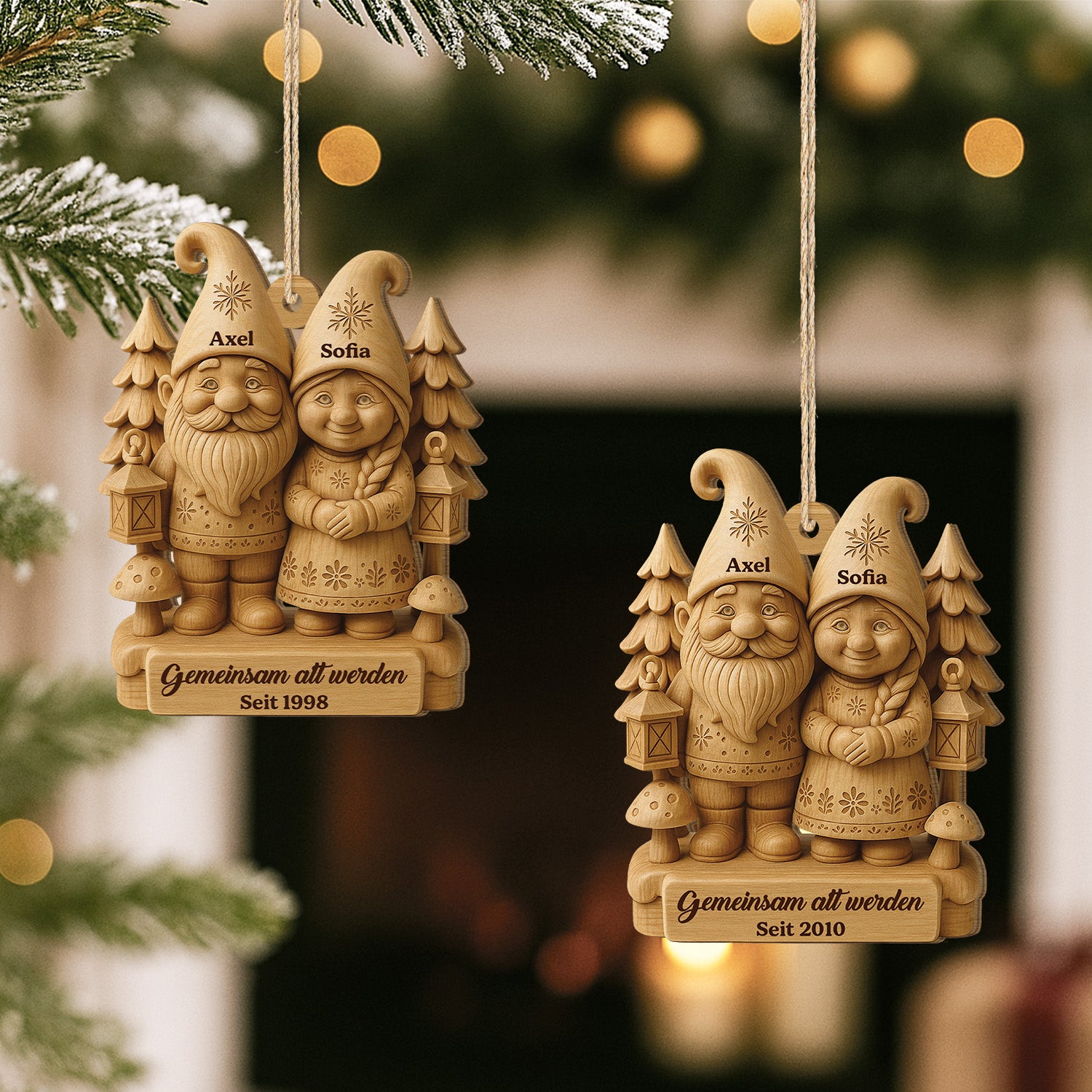 6781OGE2 3d druck effekt gemeinsam alt werden seit personalisierte 1 schicht holz ornamente weihnachten paar gnom 6781O3L5G_6c0060de 13c5 4490 afe9 e40deb798725