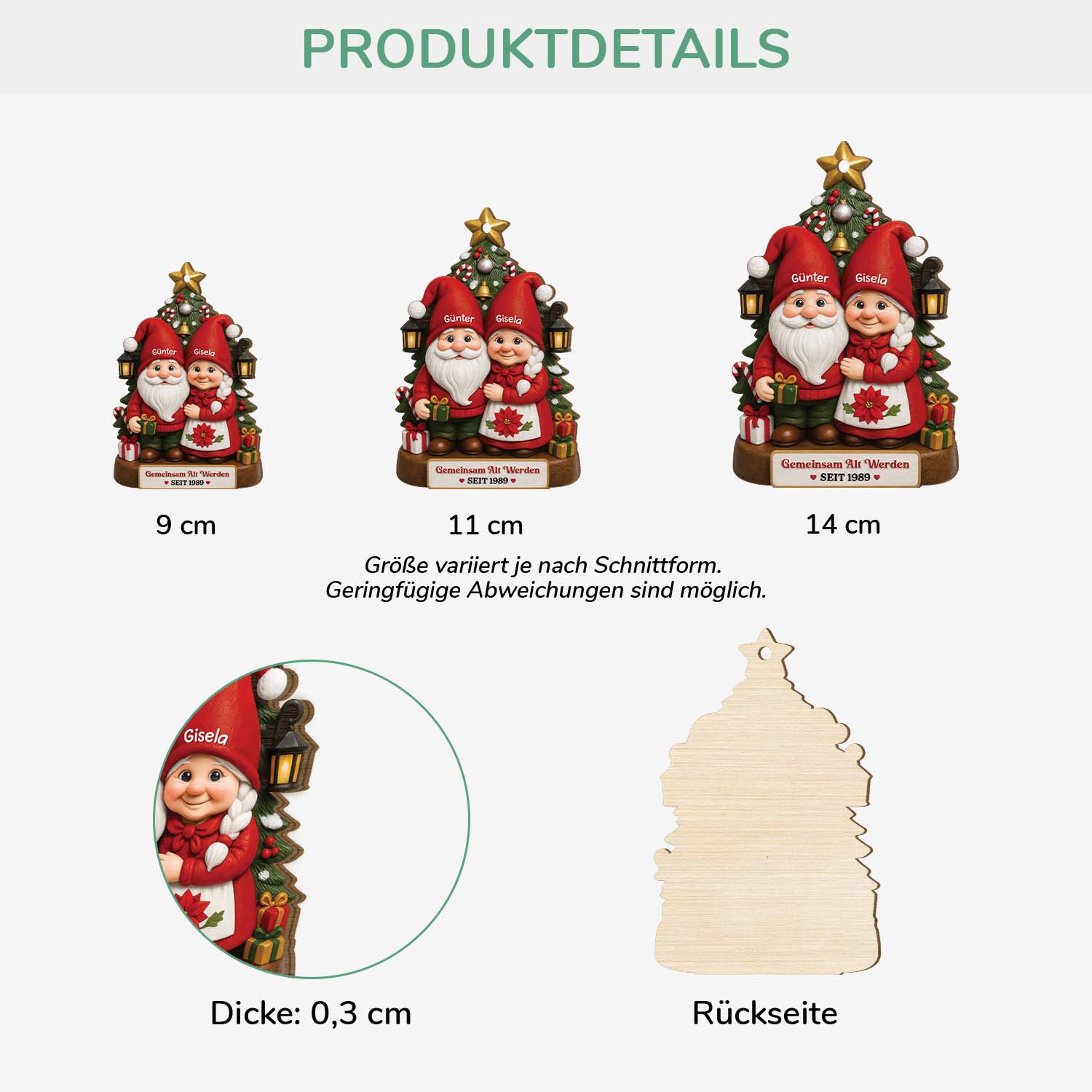 6795OGE3 3d druck effekt gemeinsam alt werden seit personalisierte 1 schicht holz ornamente weihnachten paar romantisch 6795O8PTG