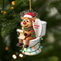 6807OGE1 3d druck effekt rentier mit zeitung auf klo acryl weihnachtsschmuck personalisiert frauen und manner 6807OKP5B