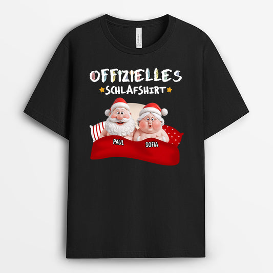 6915AGE1 offizielles schlafshirt paare weihnachts schlafshirt personalisiert lustig buntstifte 6915A3L5G