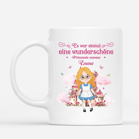 6916MGE1 es war einmal eine wunderschone prinzessin namens personalisierte tasse kinder 6916MKR5K