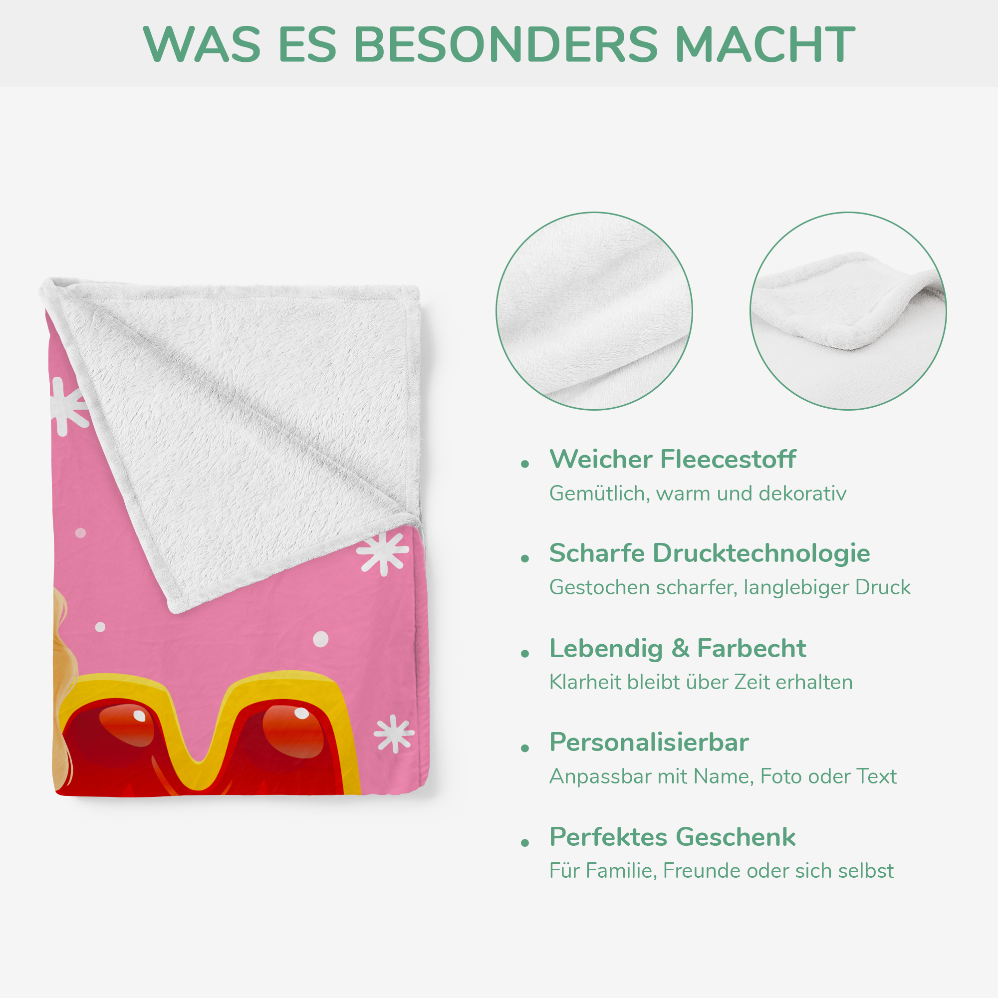 6992BGE4 cartoon schneeflocken weihnachten kuscheldecke personalisiert_ frauen und manner 6992BKT5B