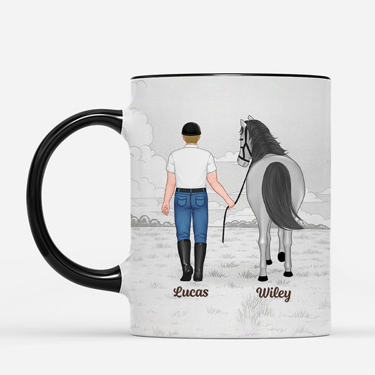 6998MGE2 pferde hinterlassen hufabdrucke in deinem herzen tasse pferd personalisiert 6998M8ZCU