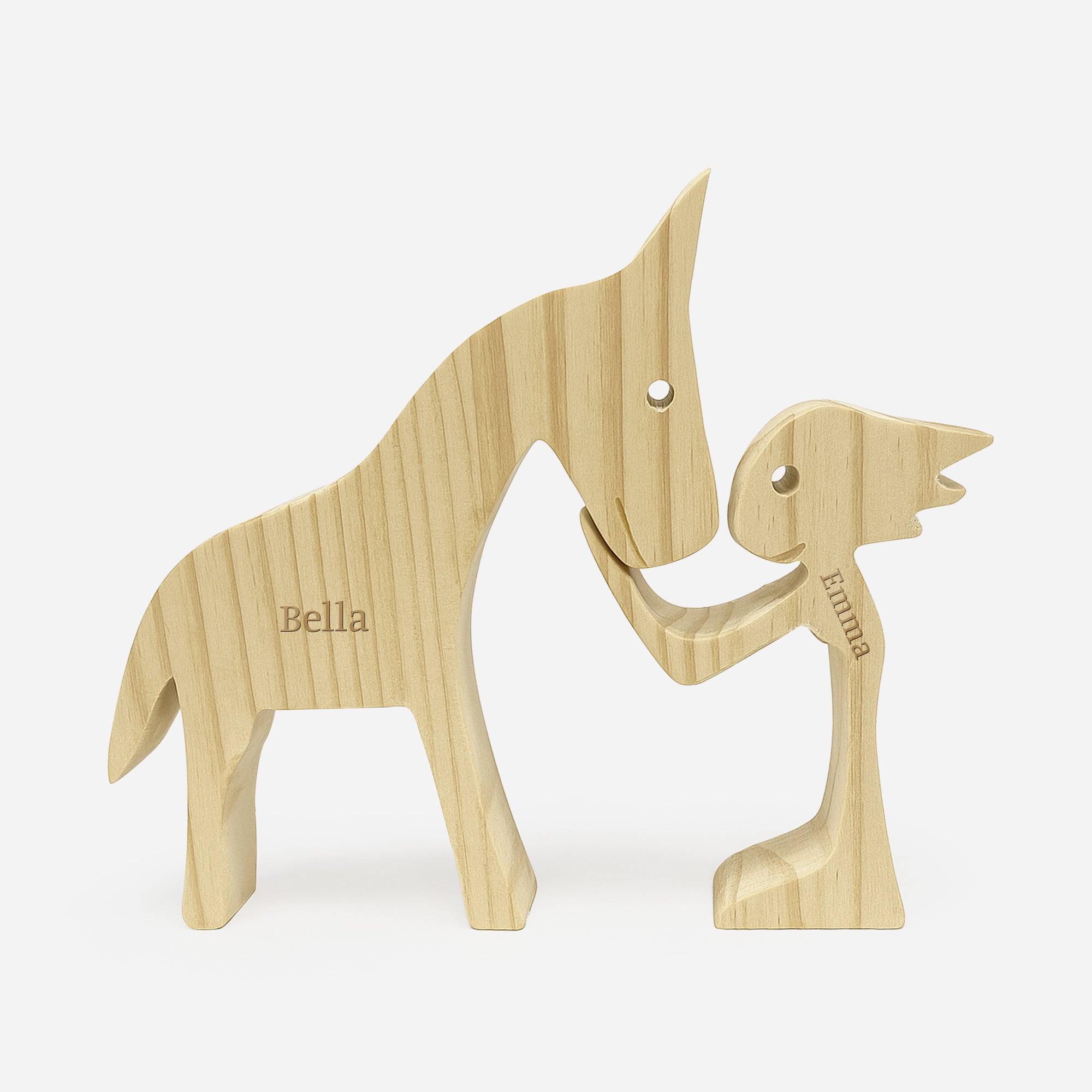 7007QGE3 mensch und hund pferd holzpuzzle personalisiert 7007Q0T3I