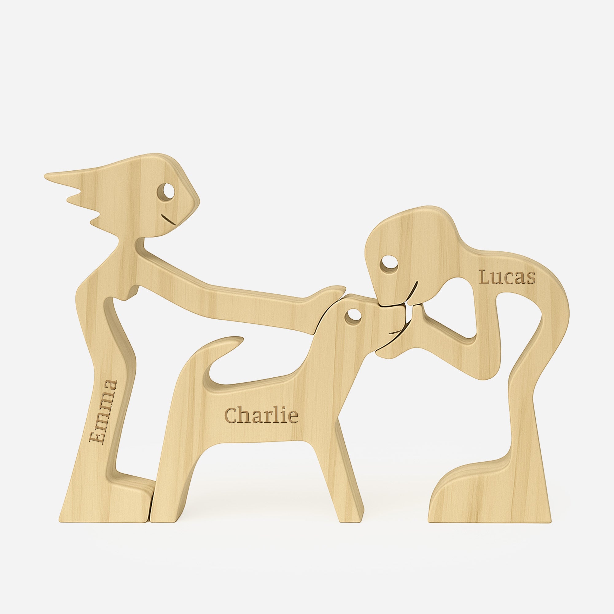 7007QGE4 mensch und hund pferd holzpuzzle personalisiert 7007Q0T3I