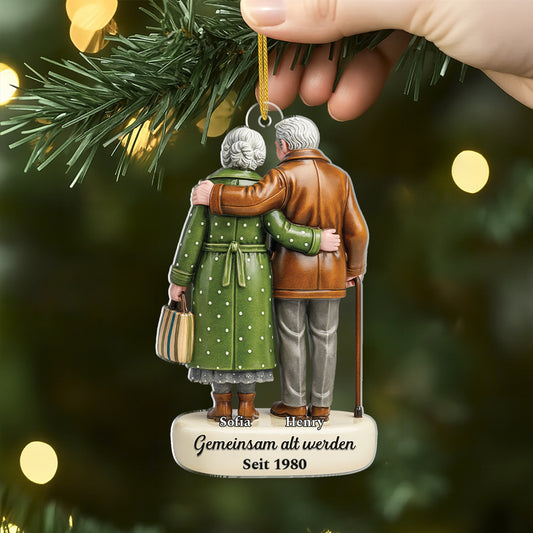 7026OGE2 3d druck effekt gemeinsam alt werden seit acryl weihnachtsschmuck personalisiert paar liebe im alter 7026O3T5G