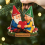 7032OGE2 3d druck effekt gemeinsam alt werden acryl weihnachtsschmuck personalisiert paar gnom grun rot 7032O3Q5G