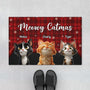 7034DGE1 frohliche weihnachten von unserer familie fussmatte katzen personalisiert 7034DTLND_1